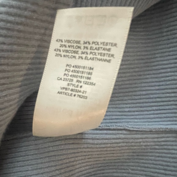 Wilfred Slate Blue Cutout Knit Mini Dress - Picture 4 of 4